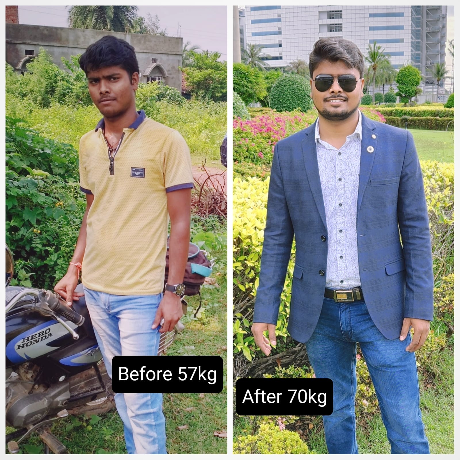 57kg to 70kg Healthy Weight Gain Transformation